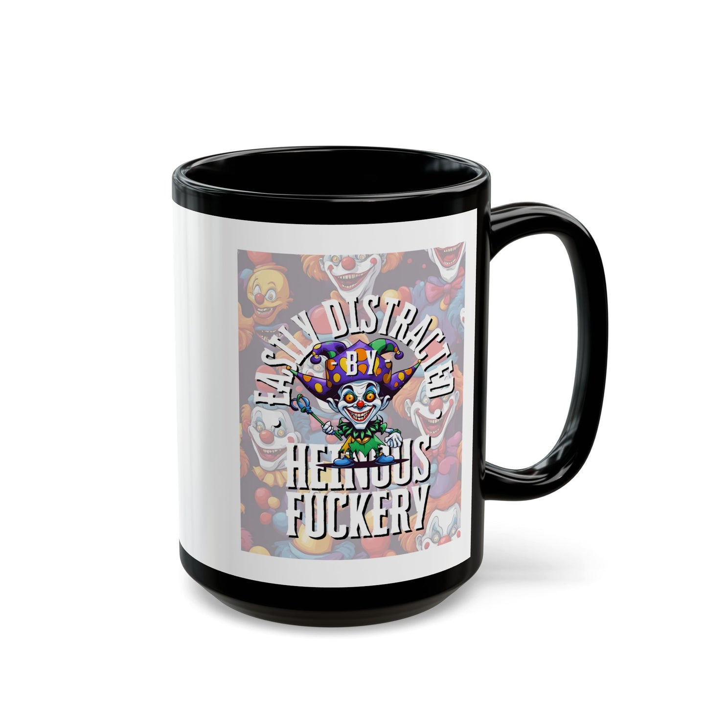Easily Distracted by Heinous Fuckery Little Jinx White Mug by cypherpunkgear.com