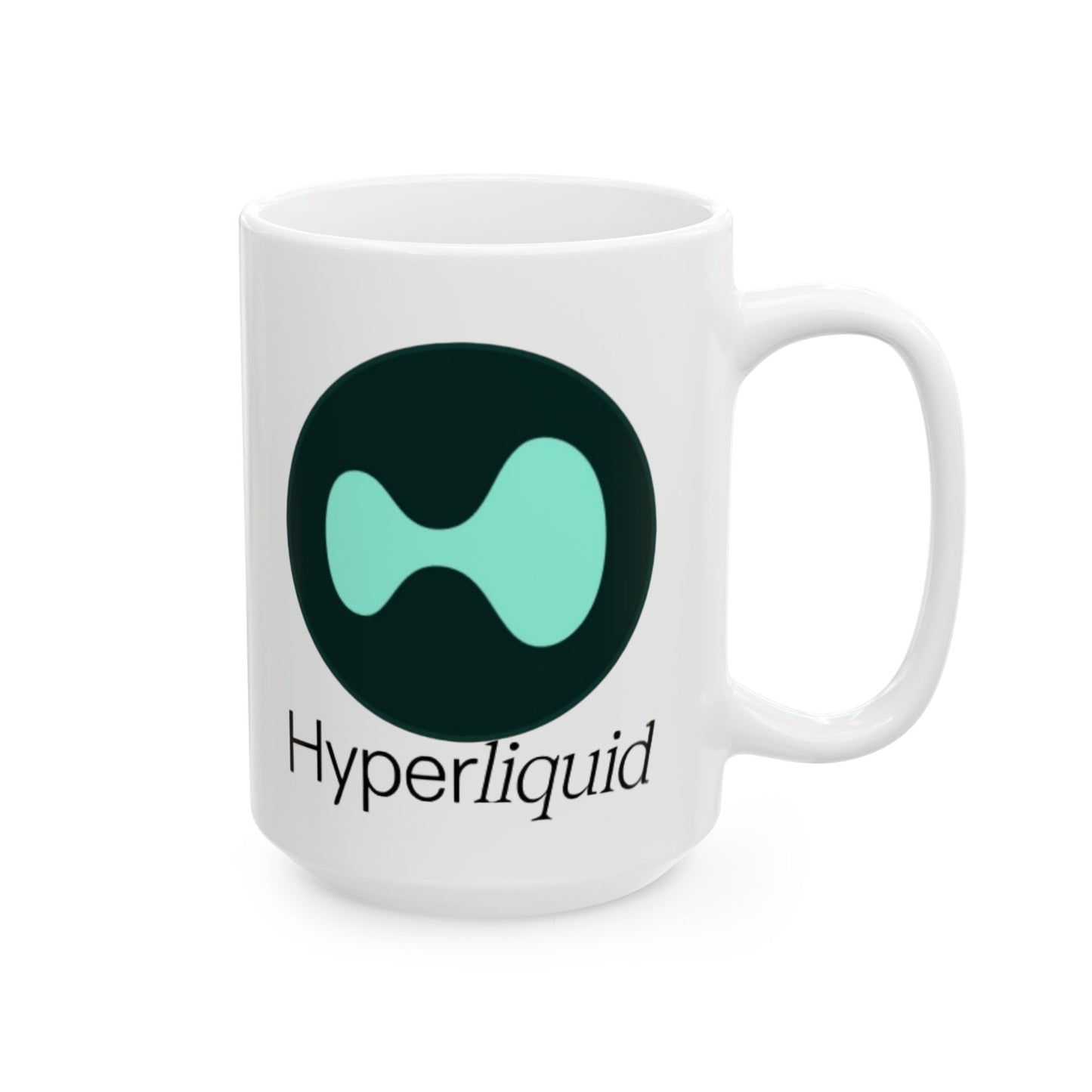 Hyperliquid Black font White Mug by cypherpunkgear.com