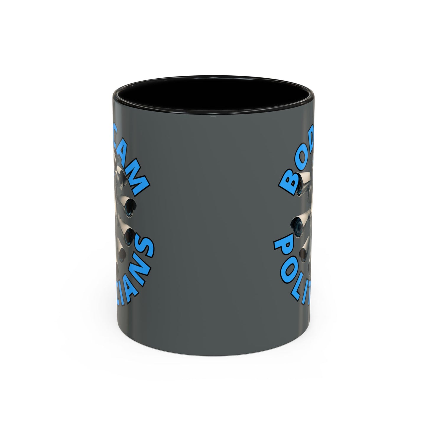 Bodycam the Politicians Cameras Grey Accent Mug by cypherpunkgear.com