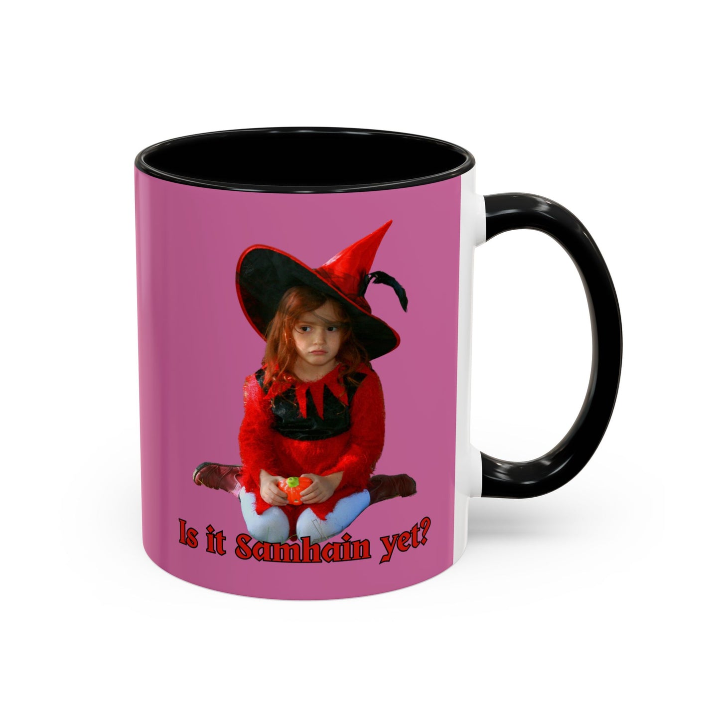 Is it Samhain yet? Pink Accent Mug by CreepyCrafts.boo