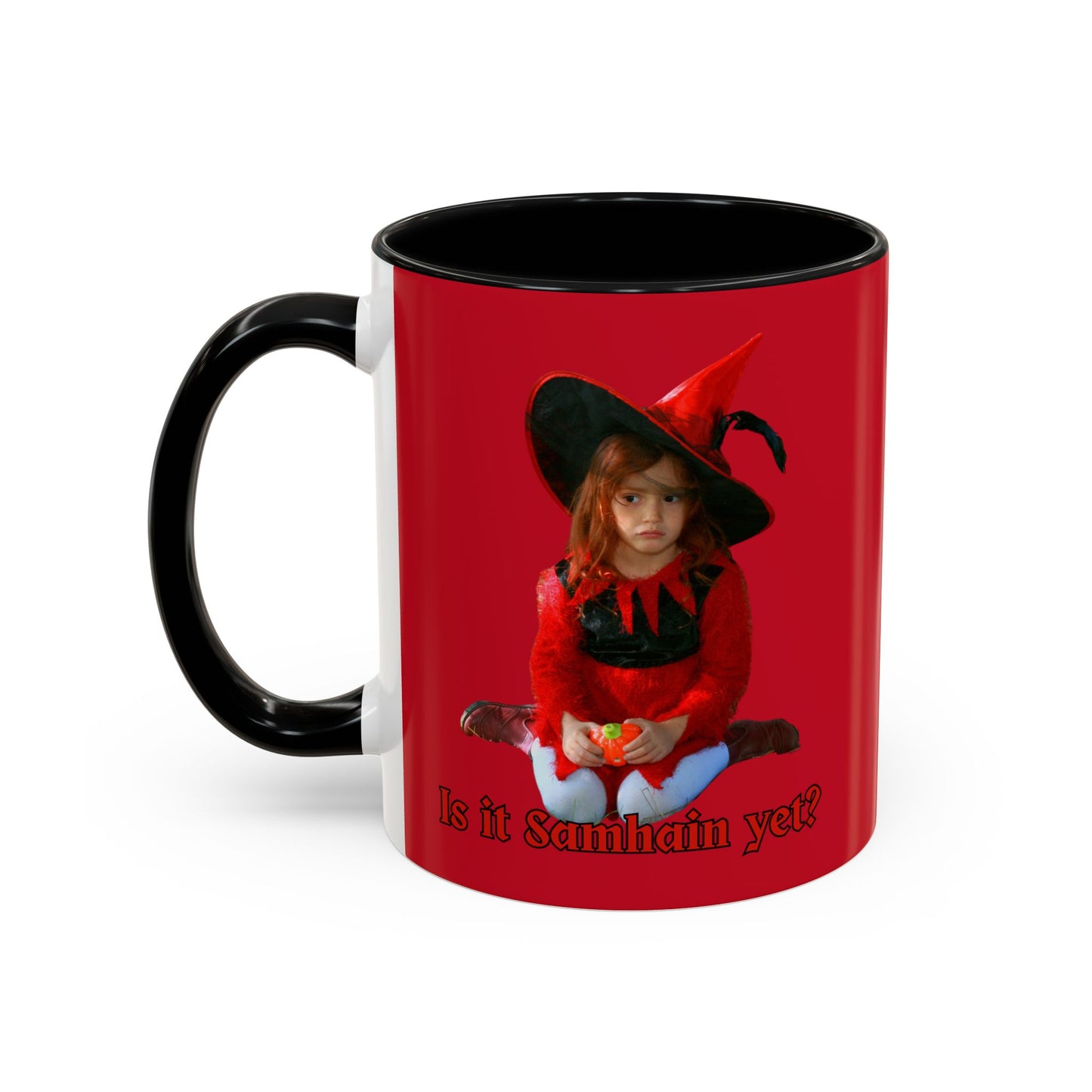 Is it Samhain yet? Red Accent Mug by CreepyCrafts.boo