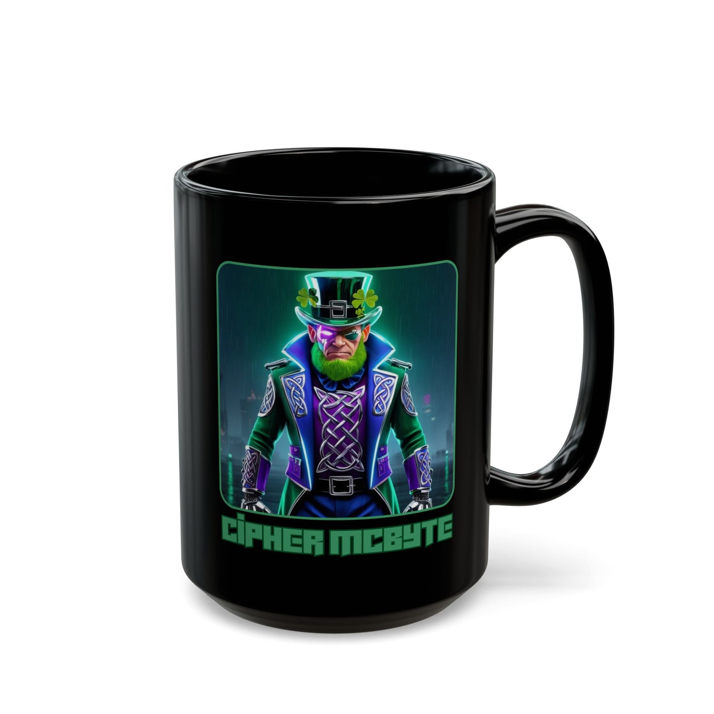 Cipher McByte Black Mug by cypherpunkgear.com
