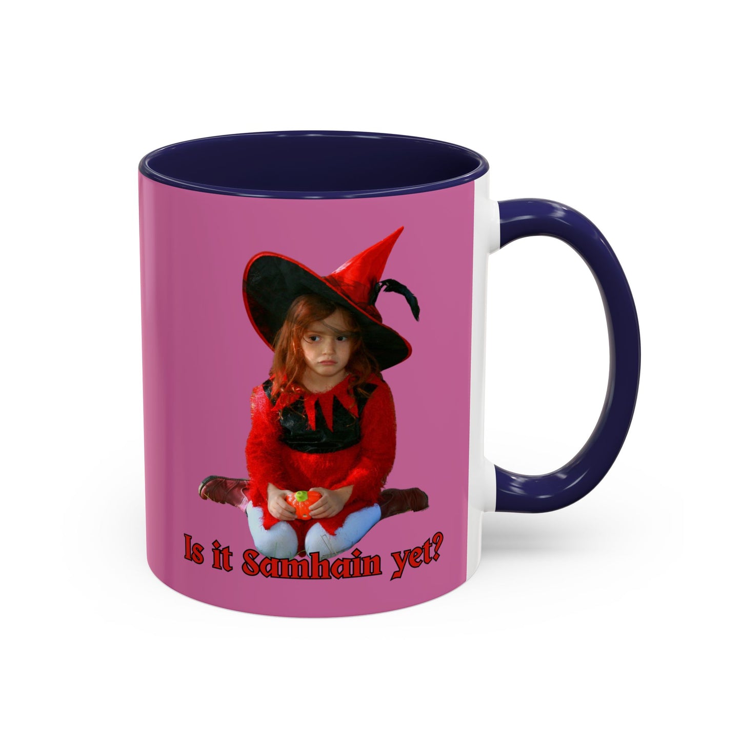 Is it Samhain yet? Pink Accent Mug by CreepyCrafts.boo