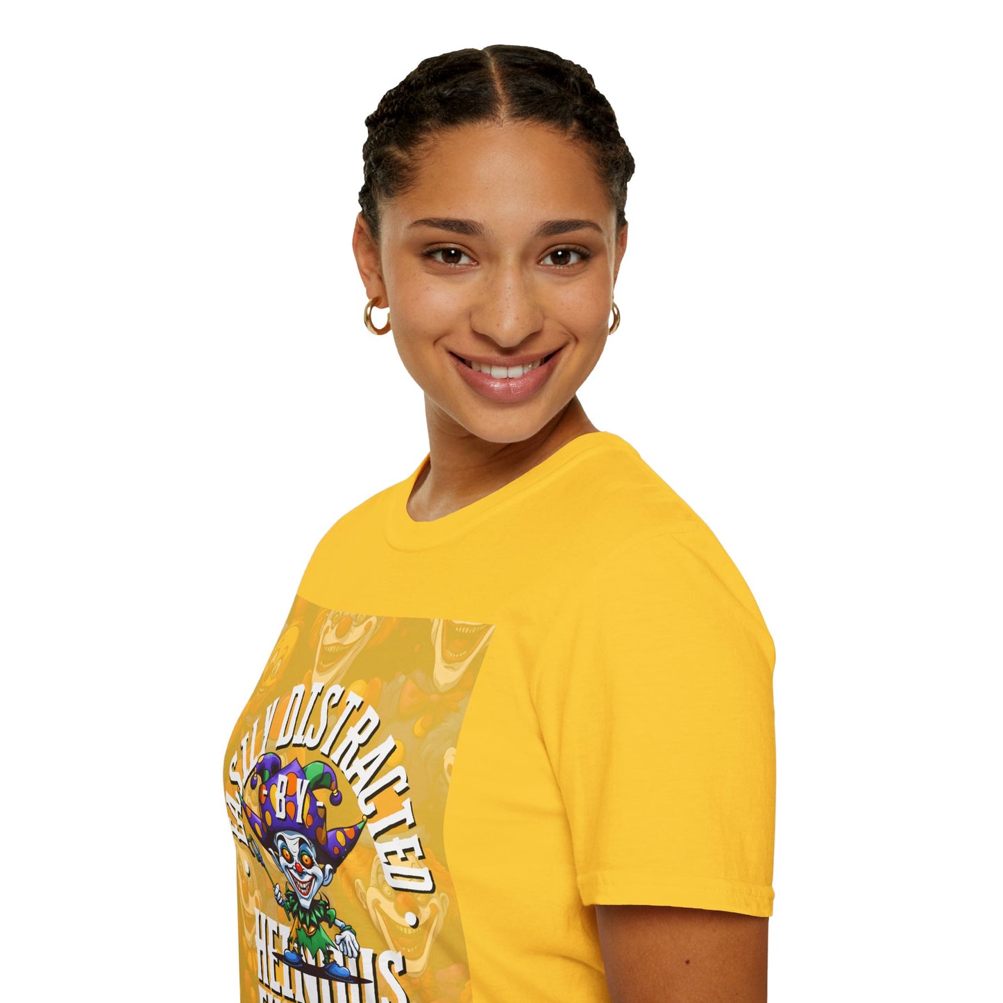 Easily Distracted by Heinous Fuckery Little Jincs LTcolors Unisex T-Shirt by cypherpunkgear.com