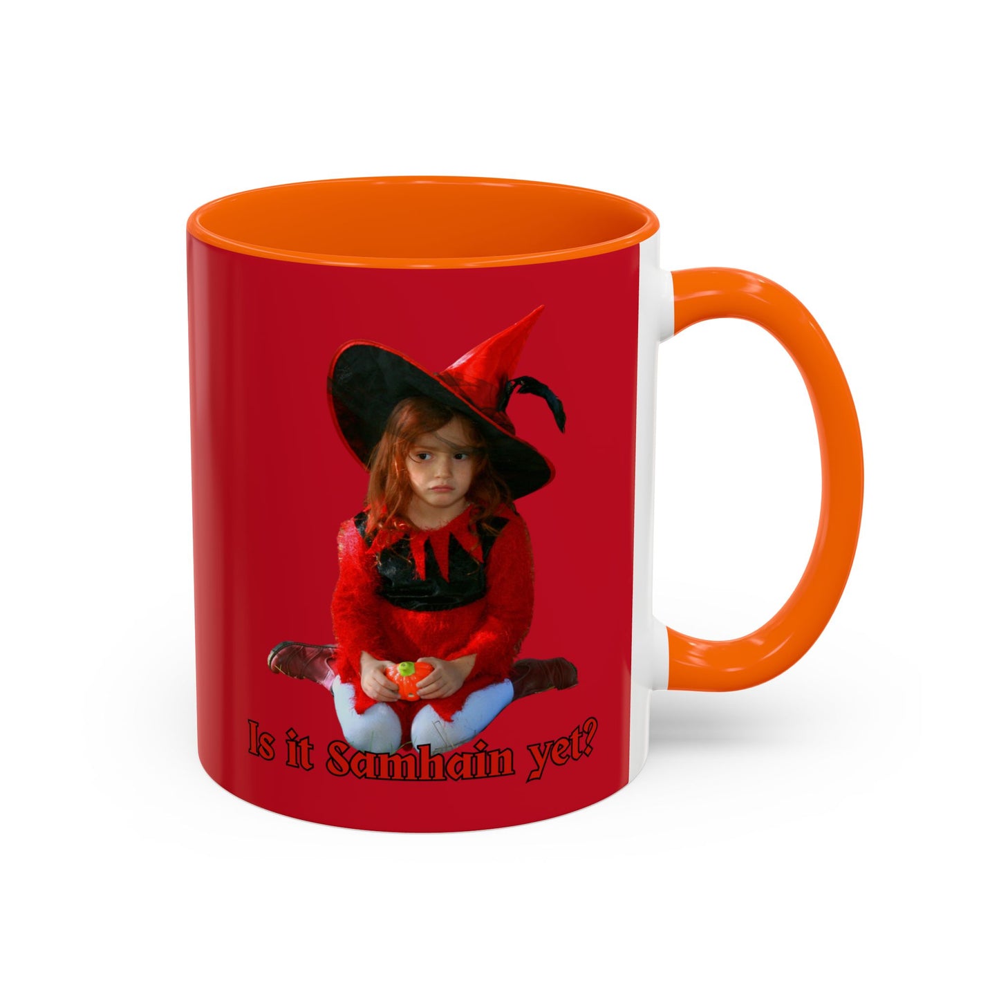 Is it Samhain yet? Red Accent Mug by CreepyCrafts.boo