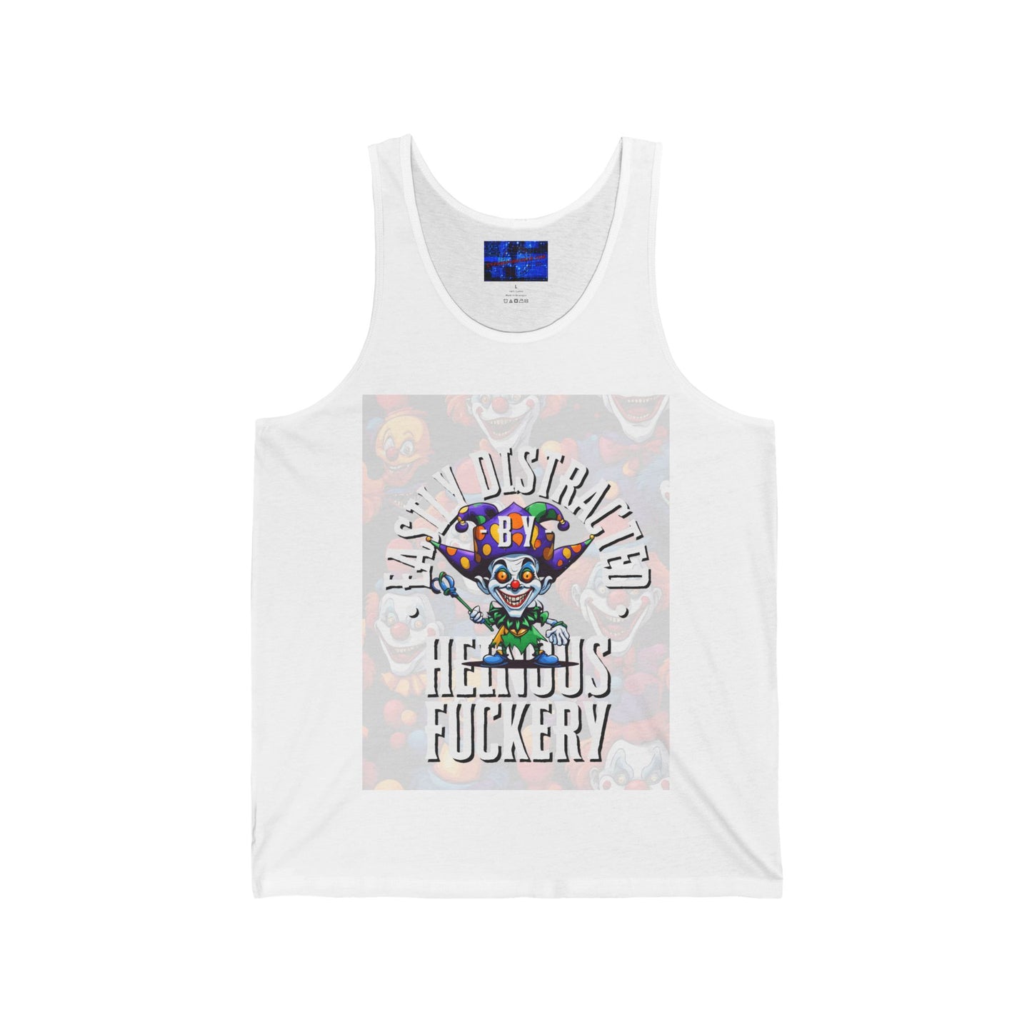 Easily Distracted by Heinous Fuckery Little Jincs Unisex Jersey Tank Top by cypherpunkgear.com