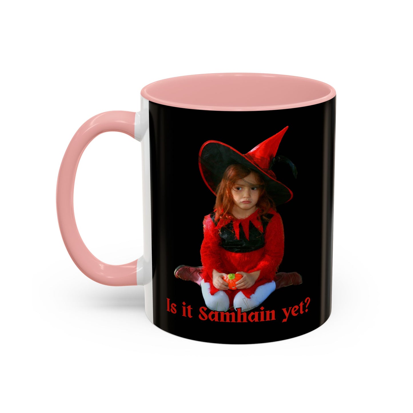 Is it Samhain yet? Black Accent Mug by CreepyCrafts.boo