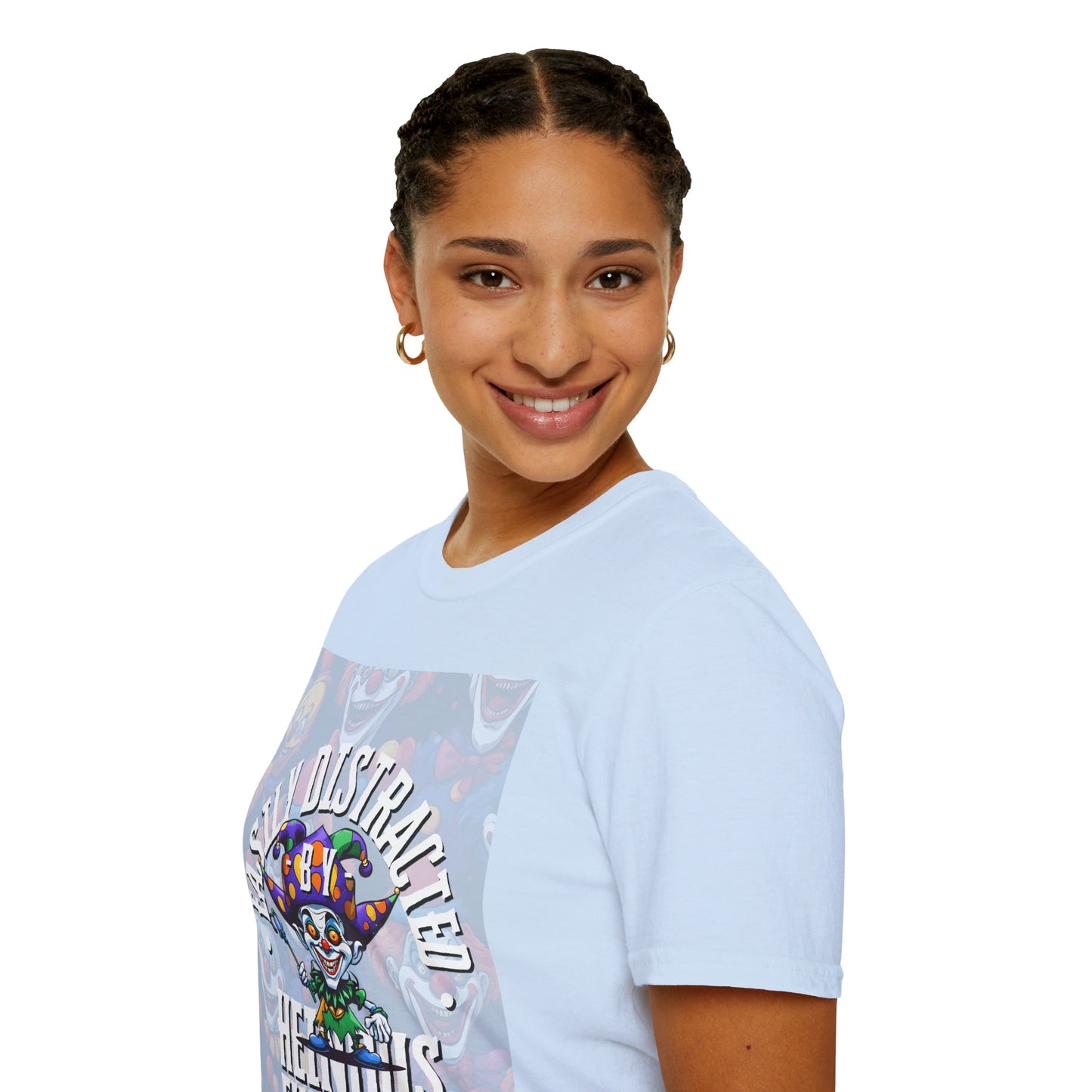 Easily Distracted by Heinous Fuckery Little Jincs LTcolors Unisex T-Shirt by cypherpunkgear.com