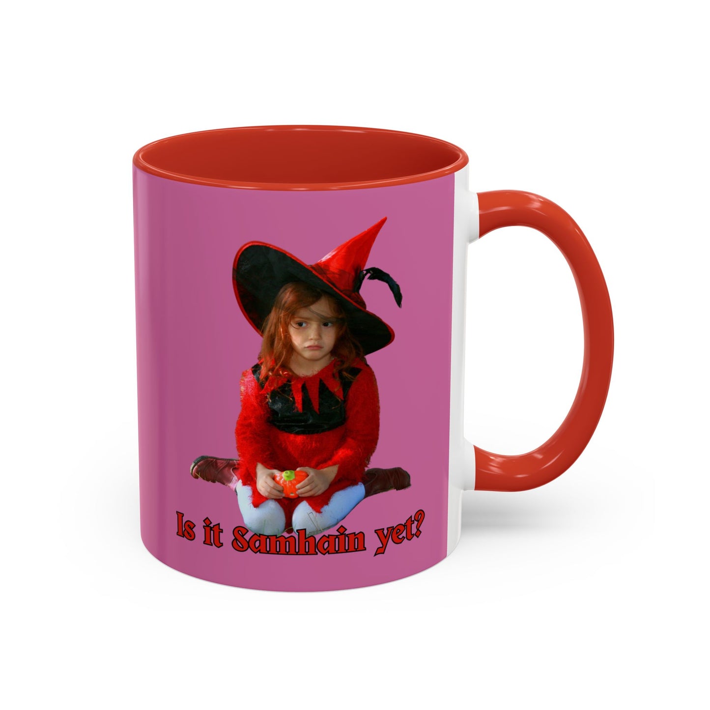 Is it Samhain yet? Pink Accent Mug by CreepyCrafts.boo