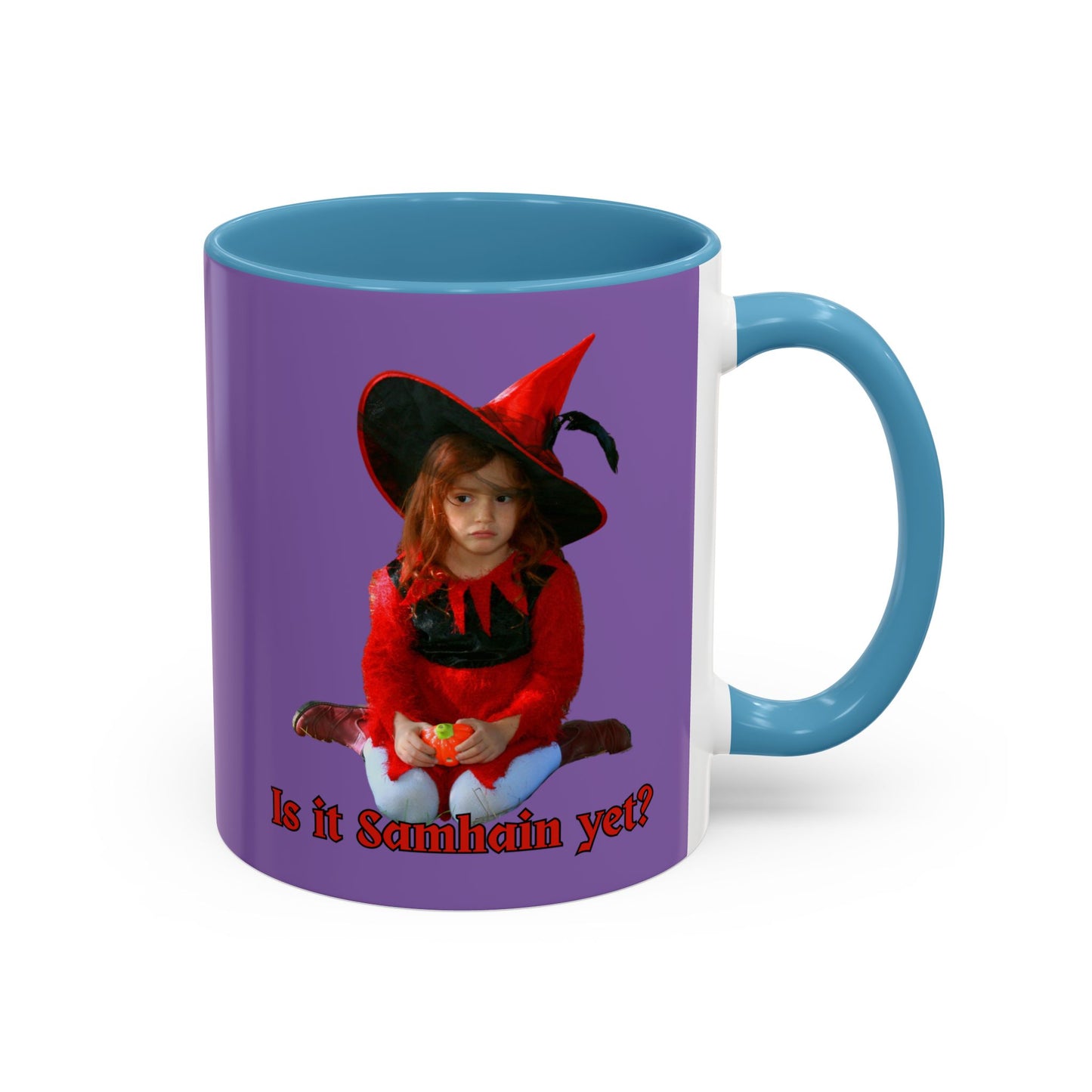 Is it Samhain yet? Light Purple Accent Mug by CreepyCrafts.boo