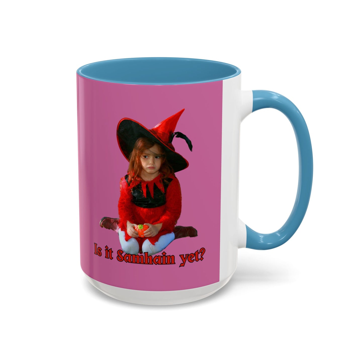 Is it Samhain yet? Pink Accent Mug by CreepyCrafts.boo