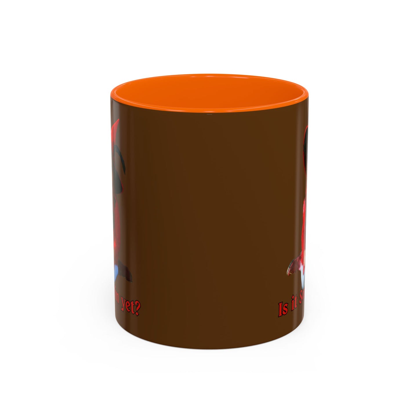 Is it Samhain yet? Brown Accent Mug by CreepyCrafts.boo