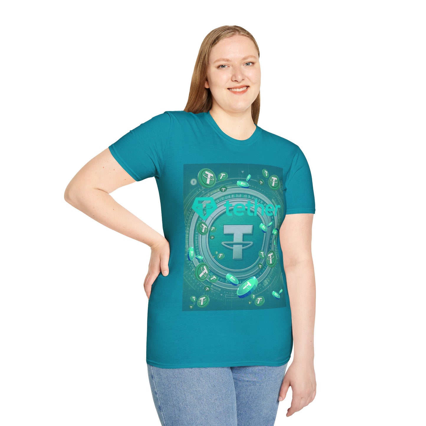 Tether DKcolors Unisex T-Shirt by cypherpunkgear.com