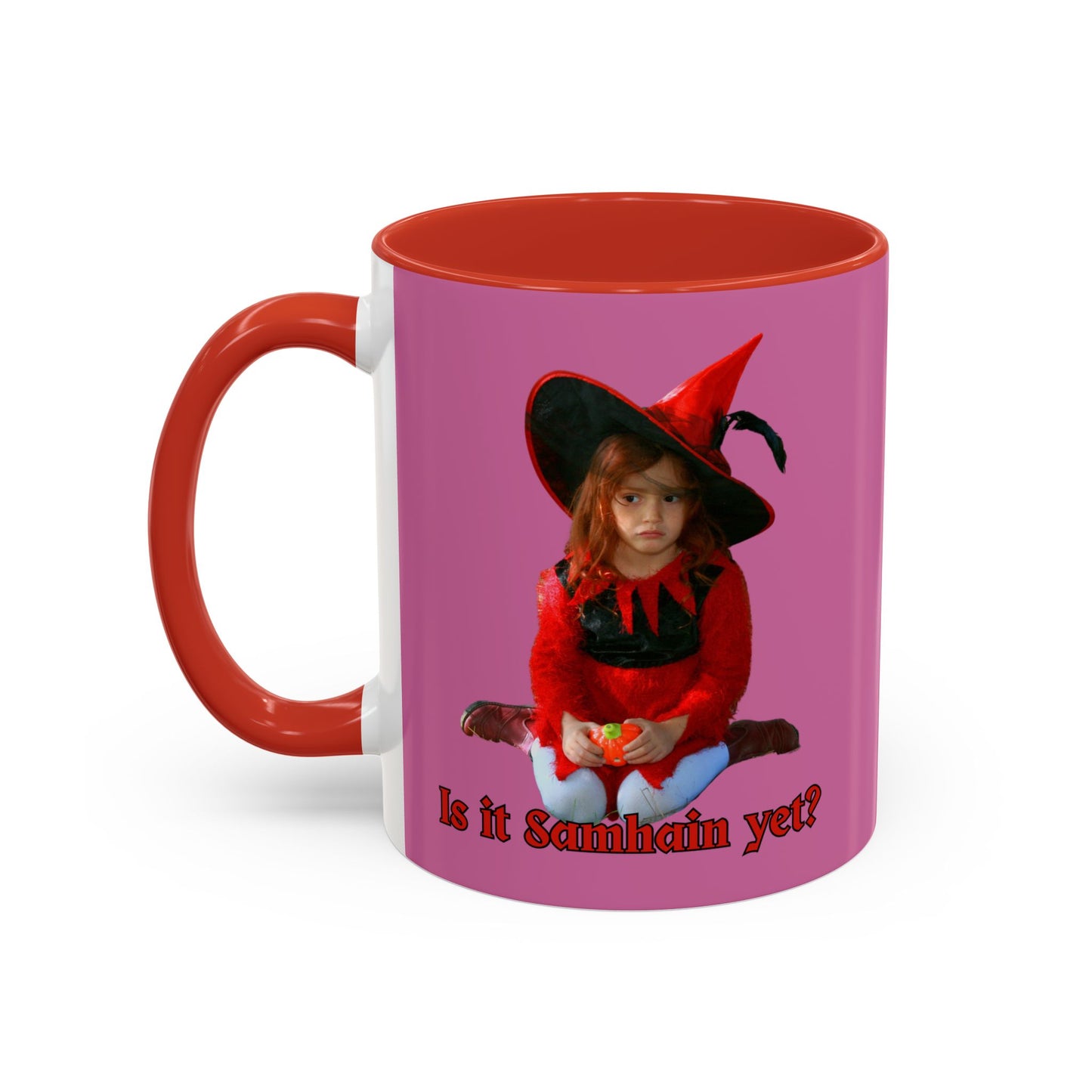 Is it Samhain yet? Pink Accent Mug by CreepyCrafts.boo