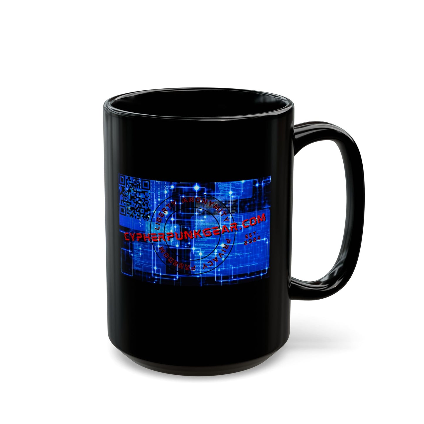 Cypherpunkgear.com logo Black Mug by cypherpunkgear.com