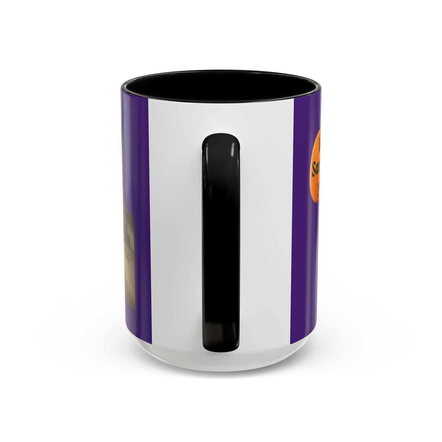 Is it Samhain yet? Skeleton's Pumpkin Purple Accent Mug by CreepyCrafts.boo