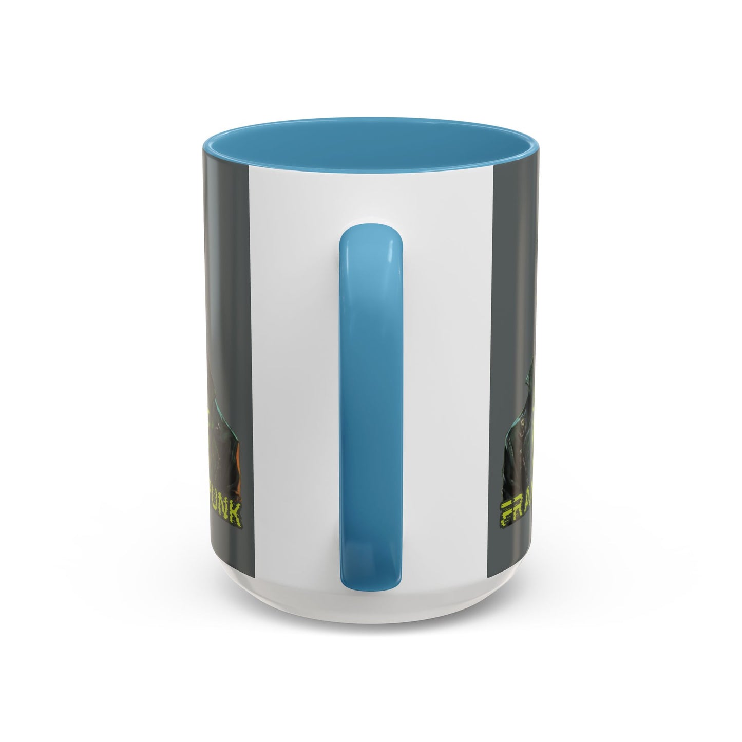 Frankenpunk Grey Accent Mug by CreepyCrafts.boo