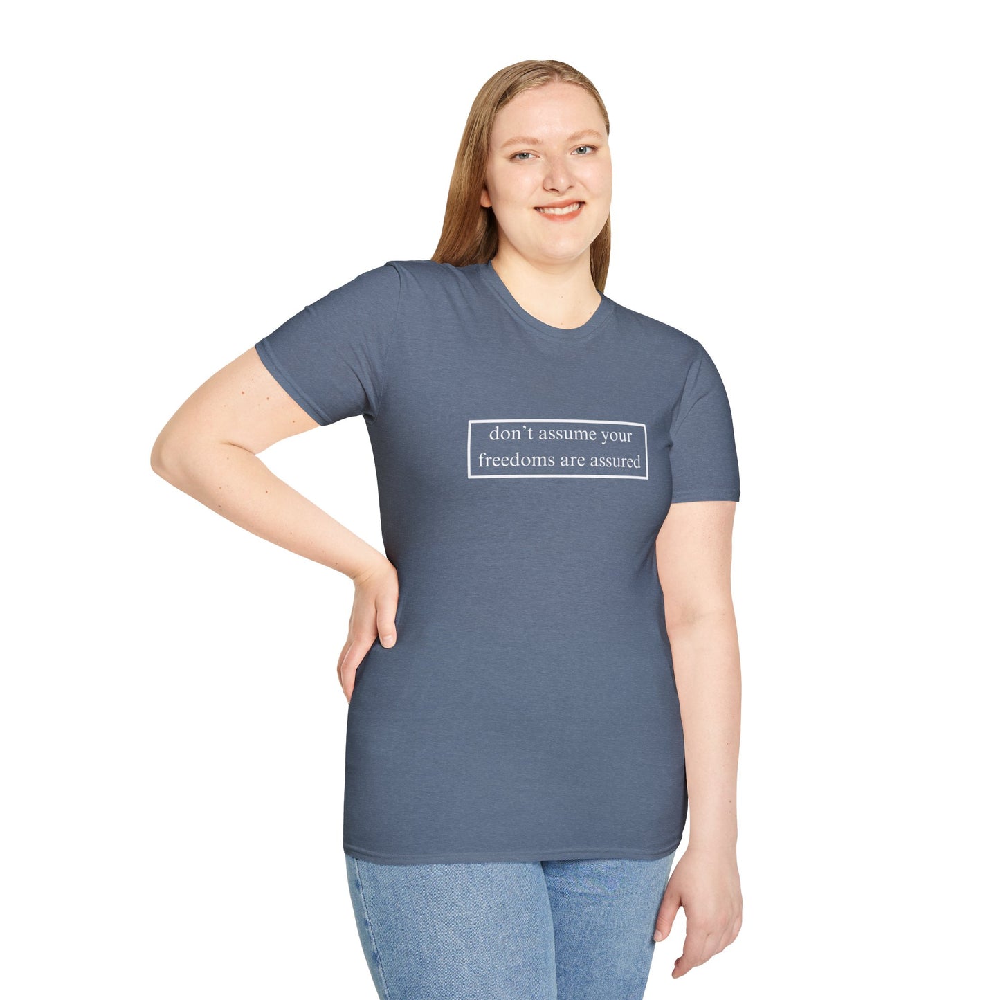 don't assume your freedoms are assured DKcolors Unisex T-Shirt by cypherpunkgear.com