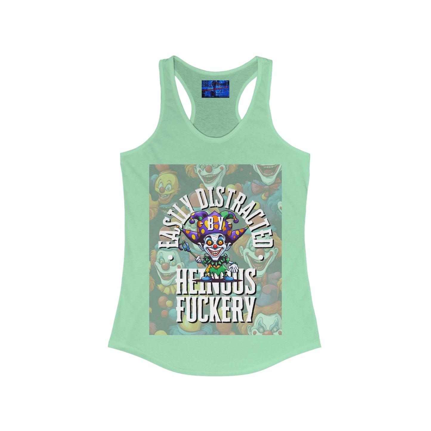 Easily Distracted by Heinous Fuckery Little Jincs Women's Racerback Tank Top by cypherpunkgear.com