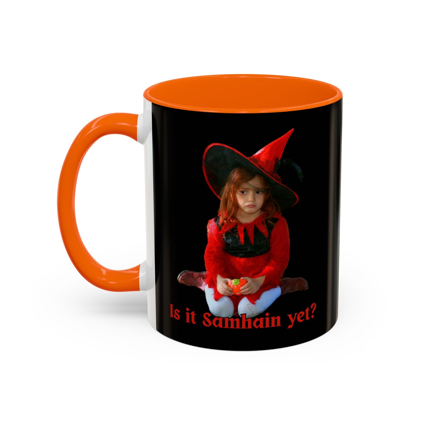 Is it Samhain yet? Black Accent Mug by CreepyCrafts.boo