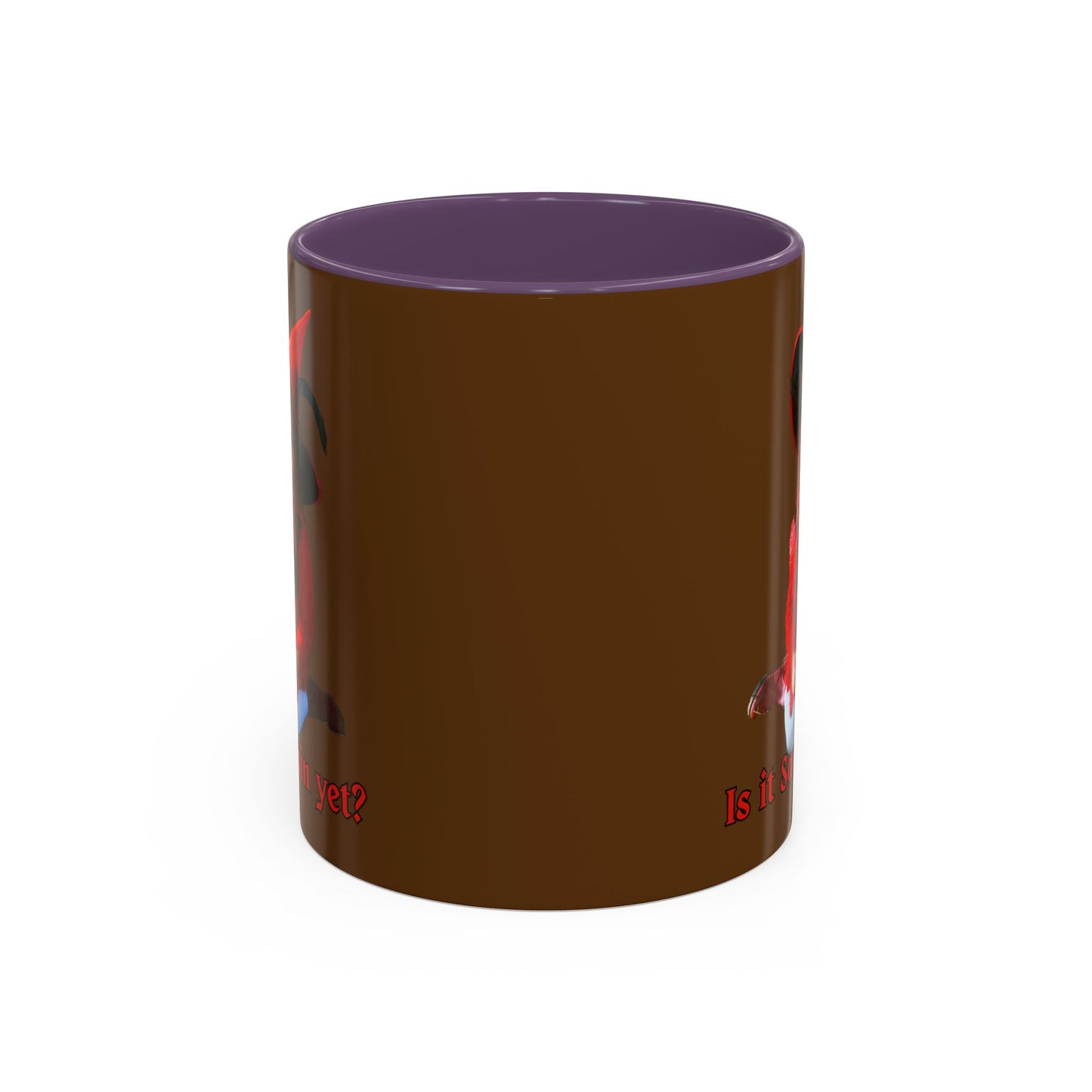 Is it Samhain yet? Brown Accent Mug by CreepyCrafts.boo
