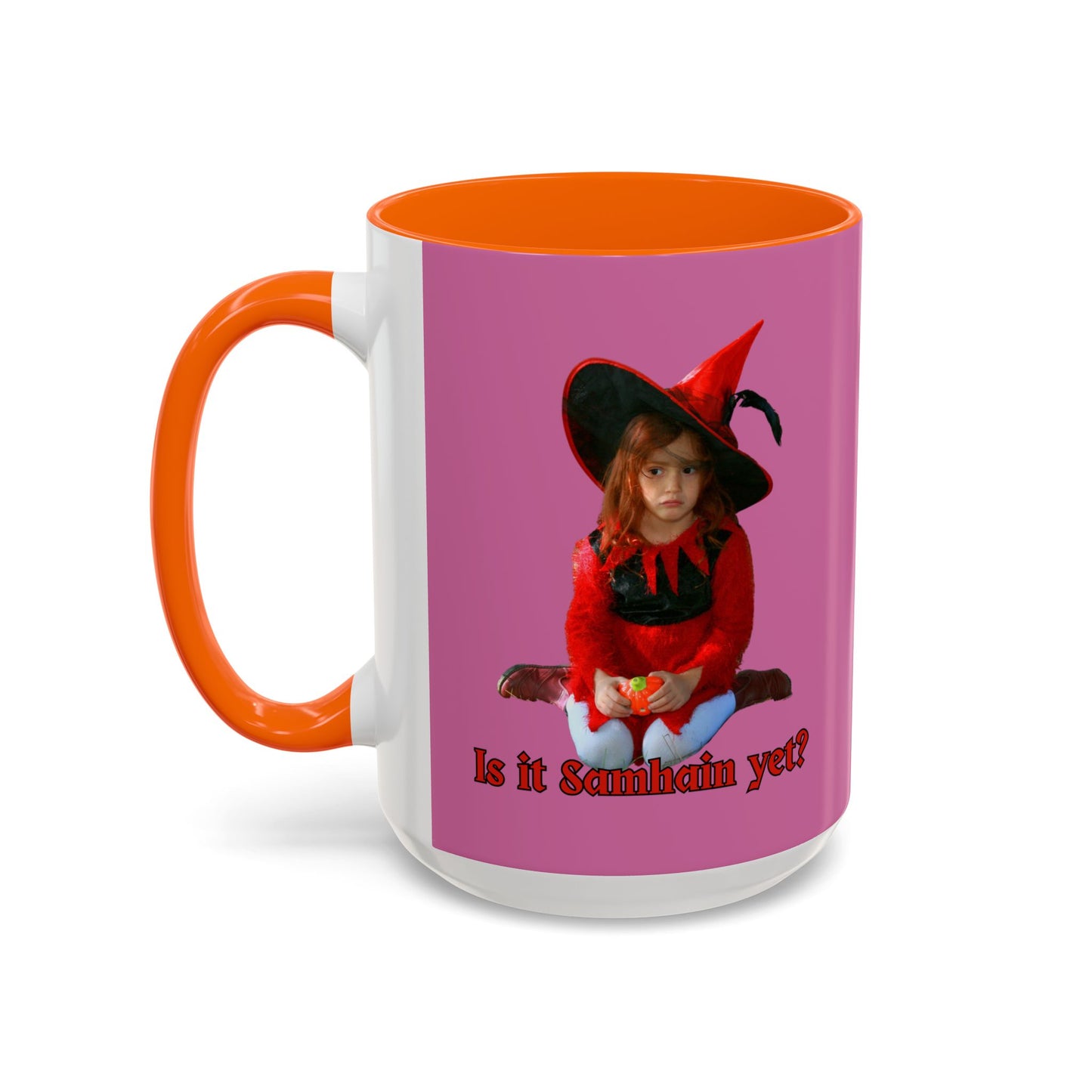 Is it Samhain yet? Pink Accent Mug by CreepyCrafts.boo