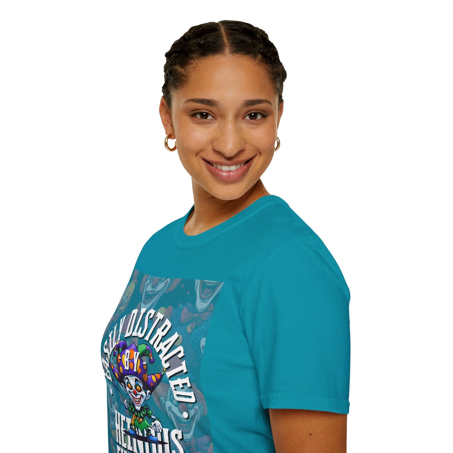 Easily Distracted by Heinous Fuckery Little Jincs DKcolors Unisex T-Shirt by cypherpunkgear.com