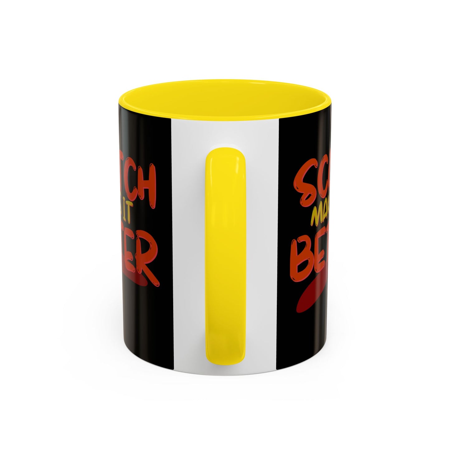 Scotch makes it better Accent Mug by cypherpunkgear.com