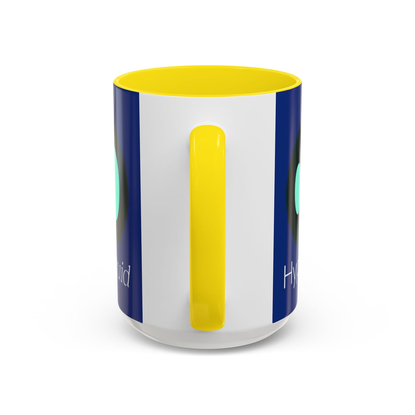 Hyperliquid White font Blue Accent Mug by cypherpunkgear.com