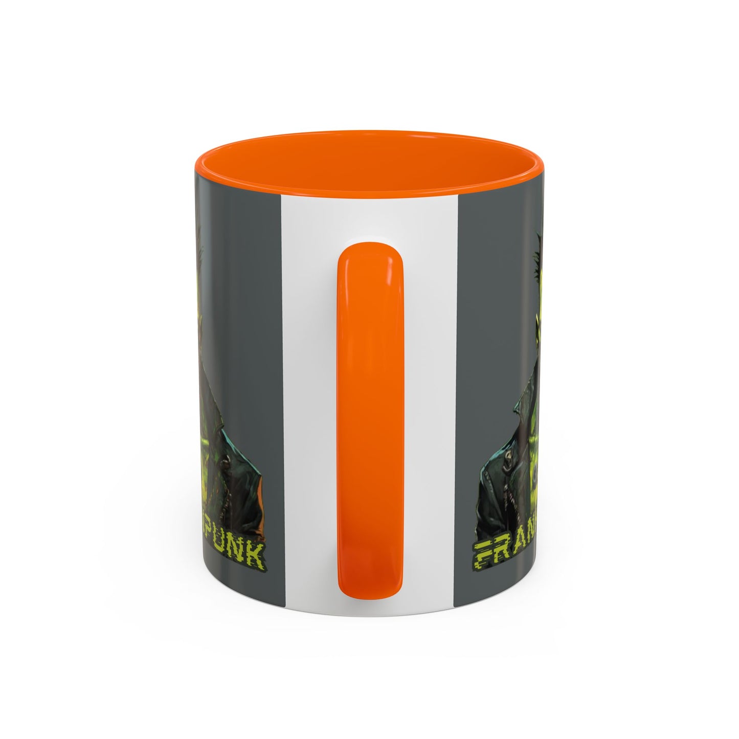 Frankenpunk Grey Accent Mug by CreepyCrafts.boo