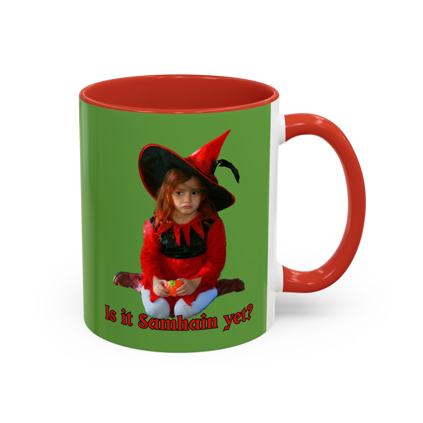 Is it Samhain yet? Green Accent Mug by CreepyCrafts.boo