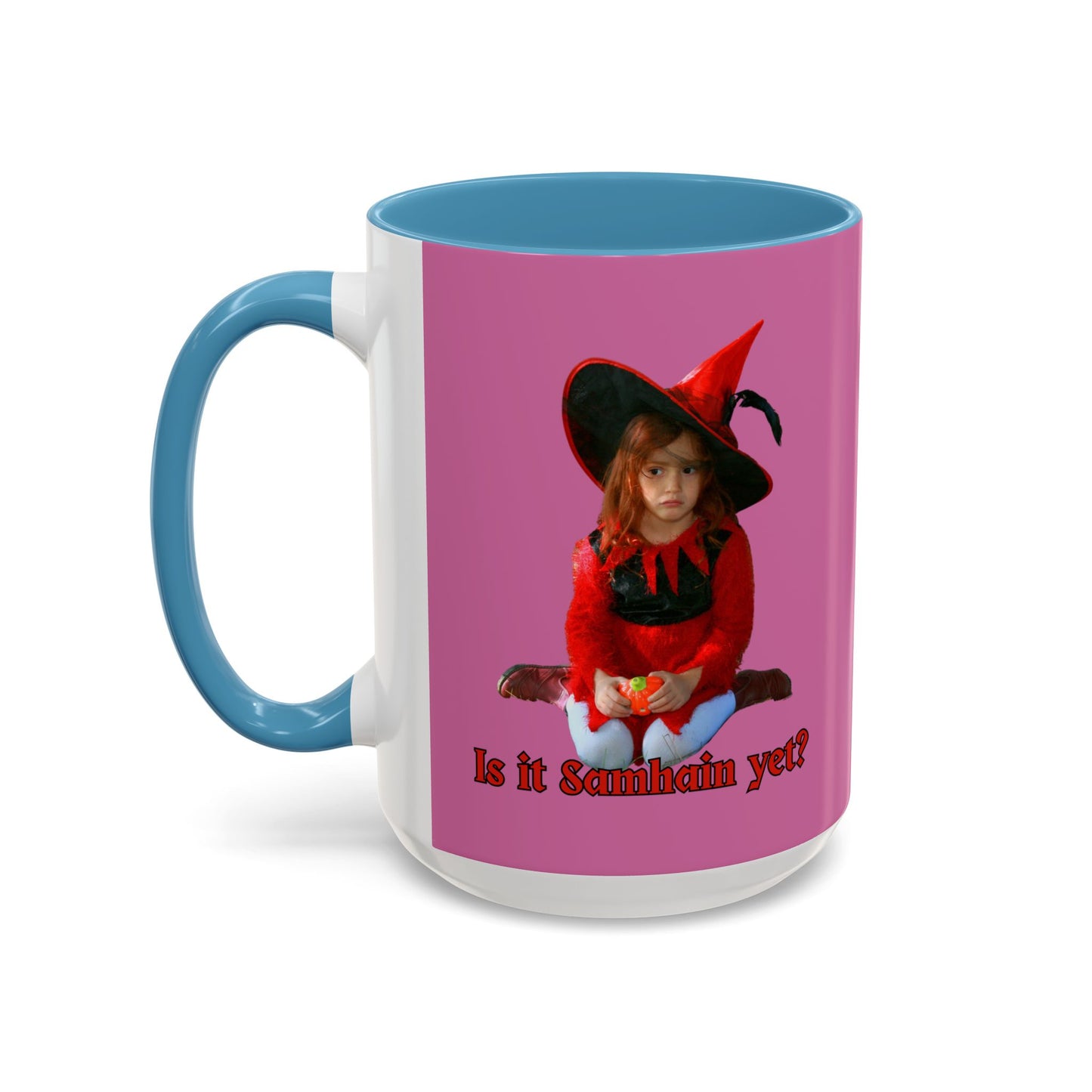 Is it Samhain yet? Pink Accent Mug by CreepyCrafts.boo