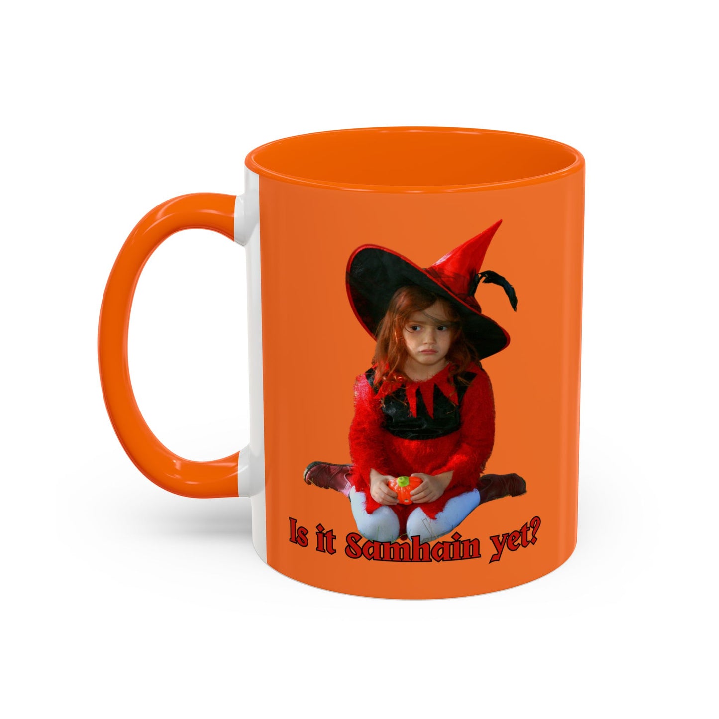 Is it Samhain yet? Orange Accent Mug by CreepyCrafts.boo