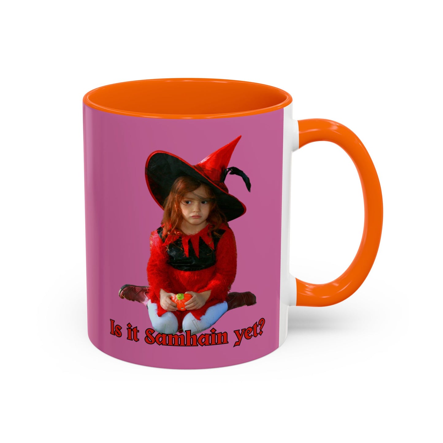 Is it Samhain yet? Pink Accent Mug by CreepyCrafts.boo
