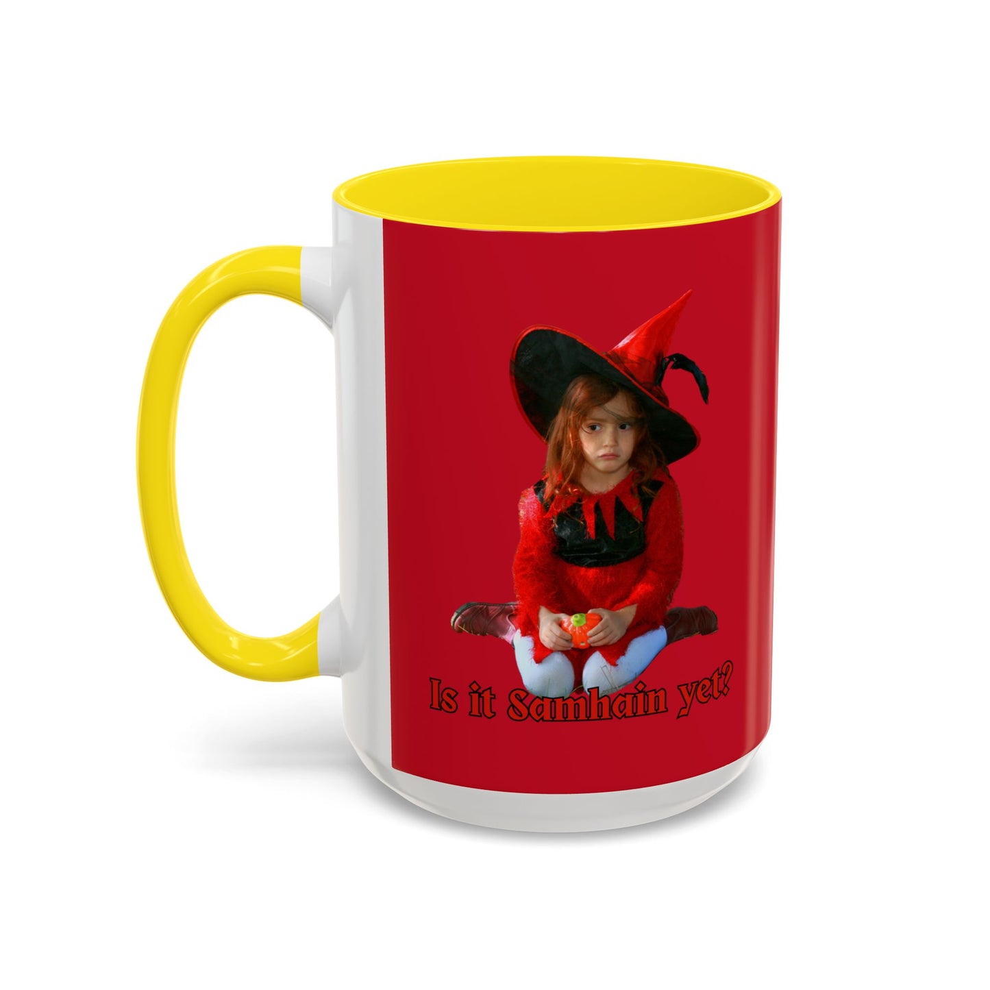 Is it Samhain yet? Red Accent Mug by CreepyCrafts.boo