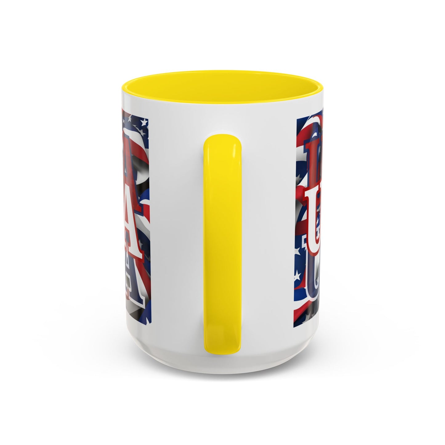USA White font Center Patriot Accent Mug by cypherpunkgear.com