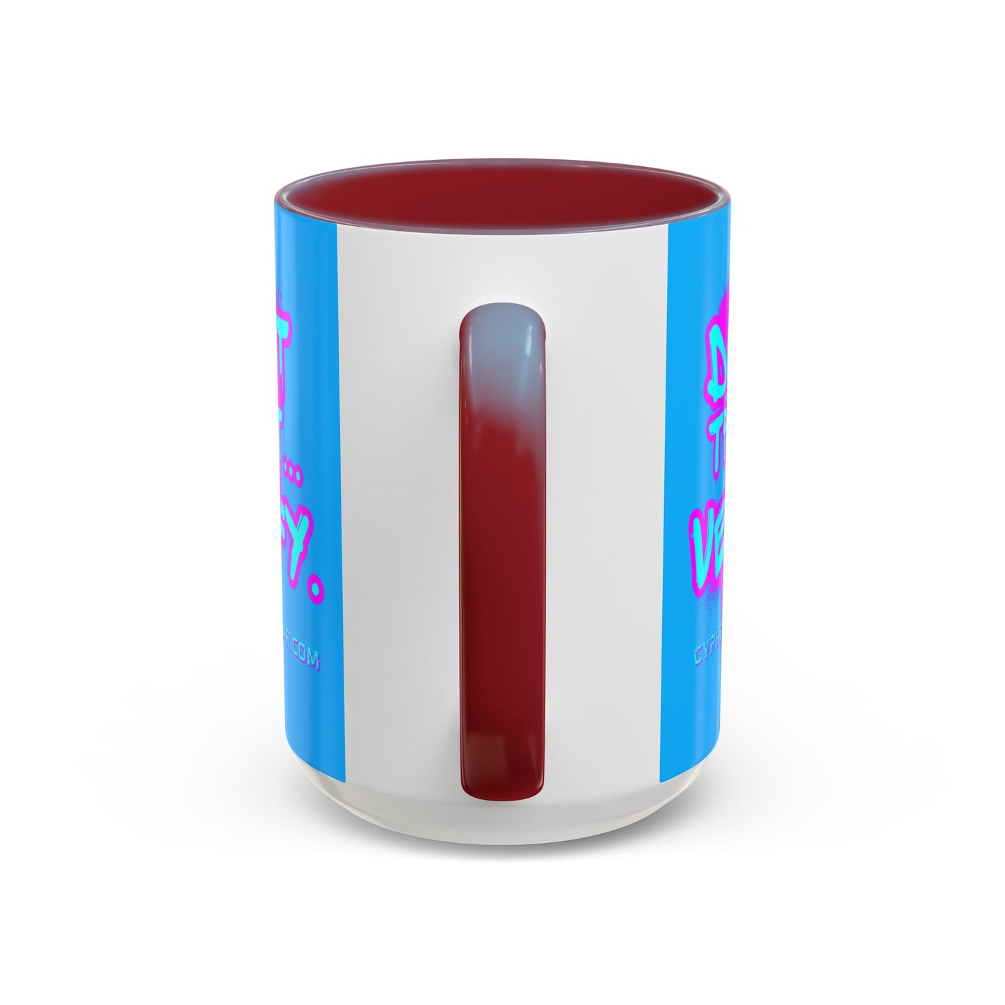 Don't Trust...Verify. Light Blue Accent Mug by cypherpunkgear.com