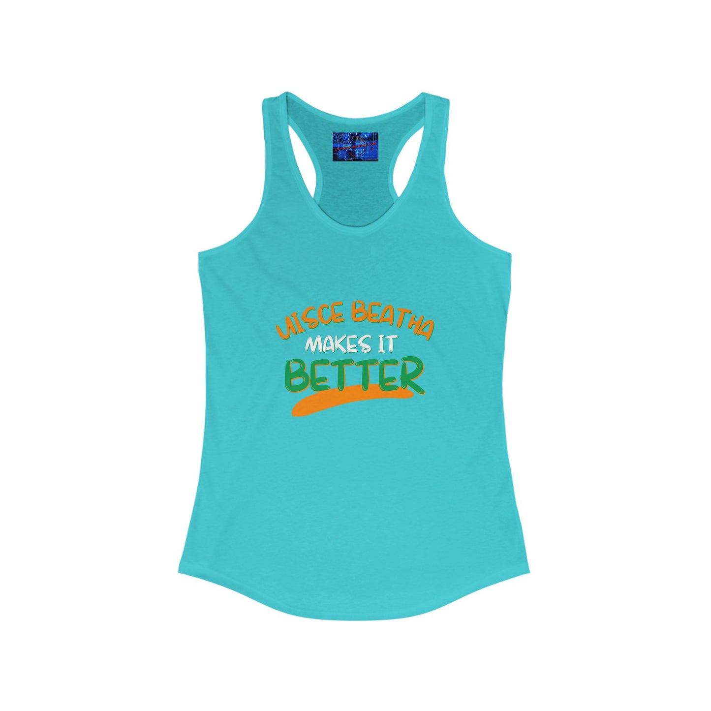 Uisce Beatha makes it better OWGfont Women's Racerback Tank Top by cypherpunkgear.com