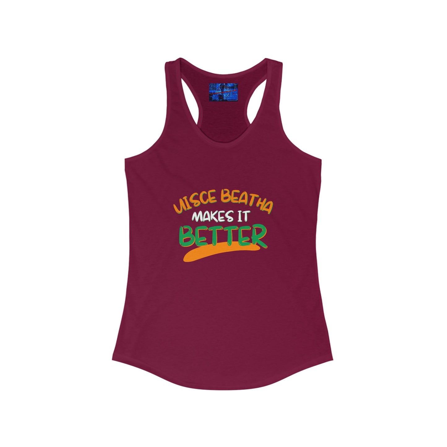 Uisce Beatha makes it better OWGfont Women's Racerback Tank Top by cypherpunkgear.com