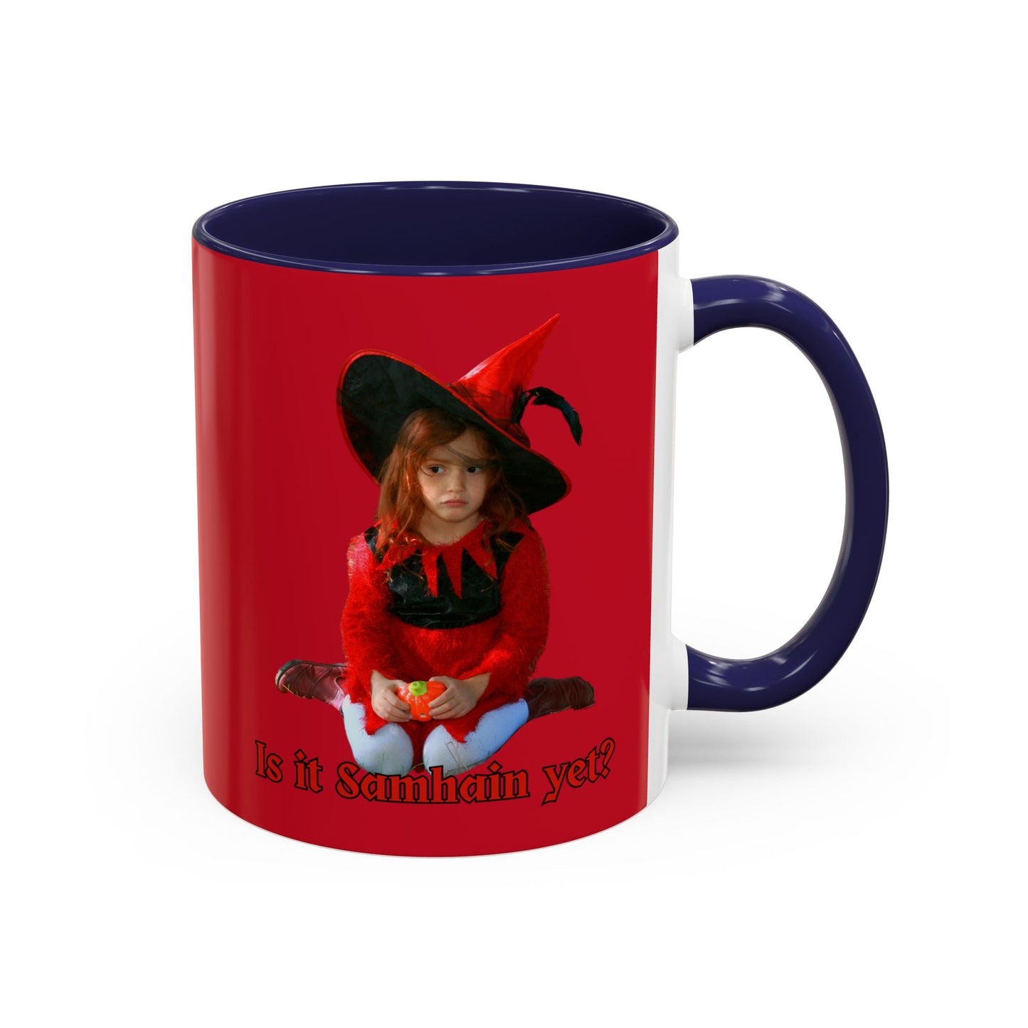 Is it Samhain yet? Red Accent Mug by CreepyCrafts.boo