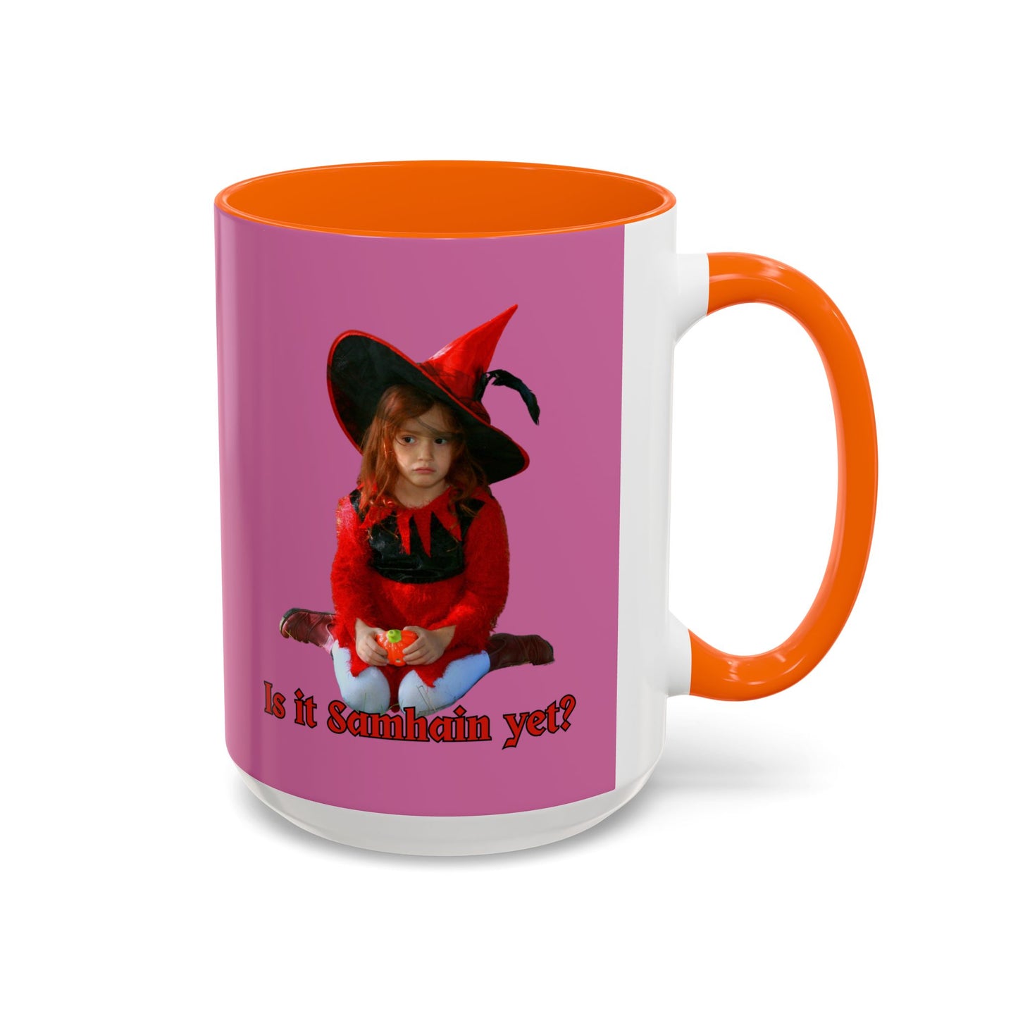 Is it Samhain yet? Pink Accent Mug by CreepyCrafts.boo