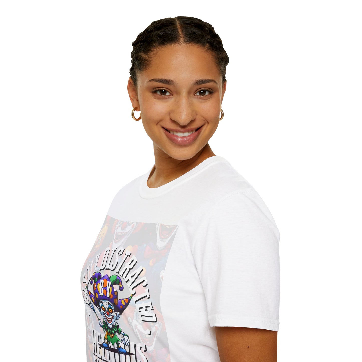 Easily Distracted by Heinous Fuckery Little Jincs LTcolors Unisex T-Shirt by cypherpunkgear.com