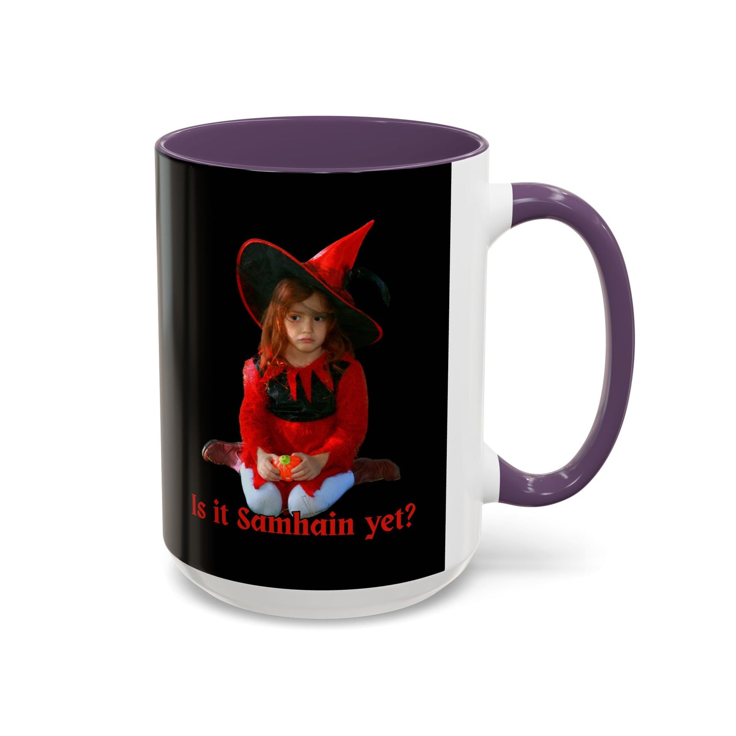 Is it Samhain yet? Black Accent Mug by CreepyCrafts.boo
