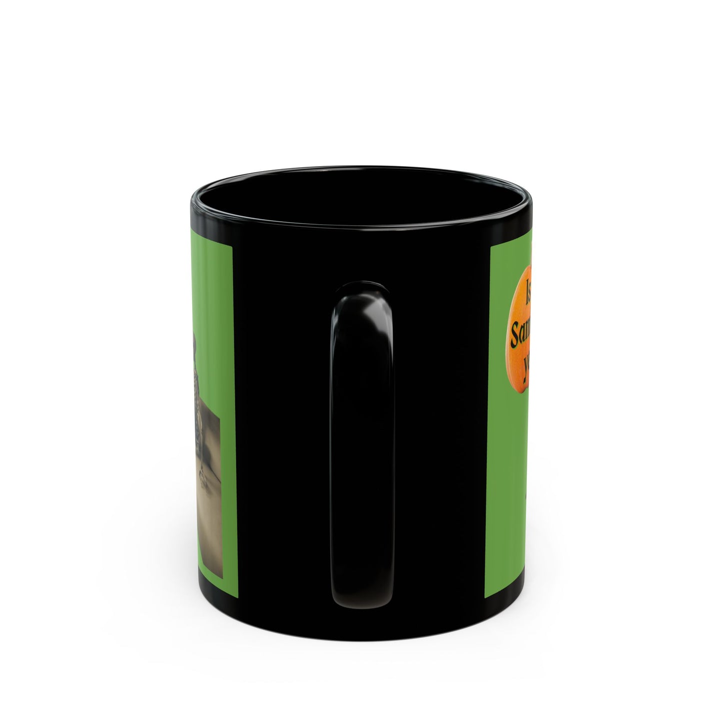 Is it Samhain yet? Skeleton's Pumpkin Green Mug by CreepyCrafts.boo