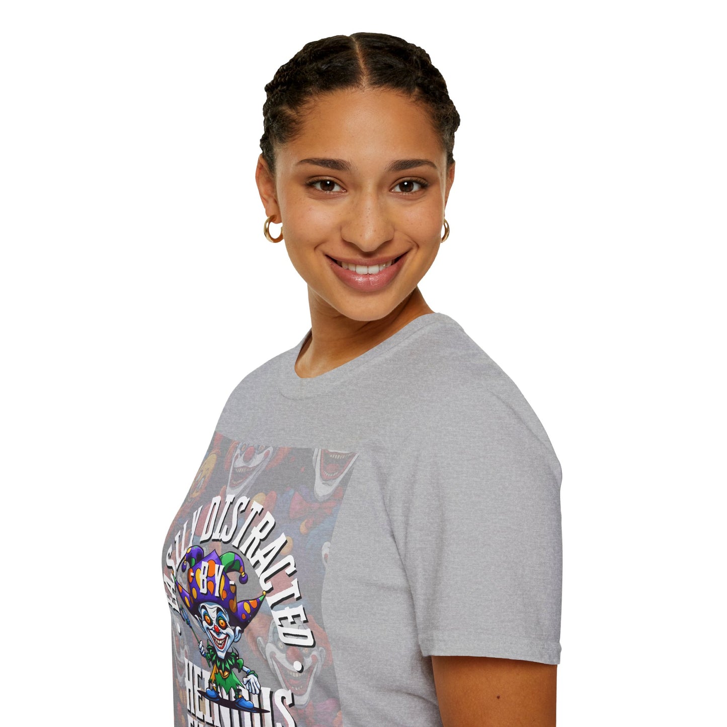 Easily Distracted by Heinous Fuckery Little Jincs LTcolors Unisex T-Shirt by cypherpunkgear.com