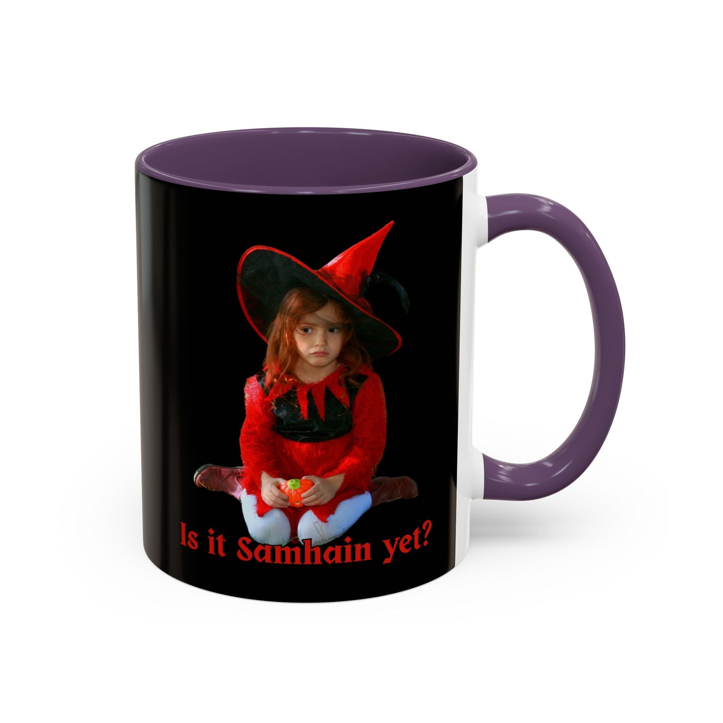 Is it Samhain yet? Black Accent Mug by CreepyCrafts.boo