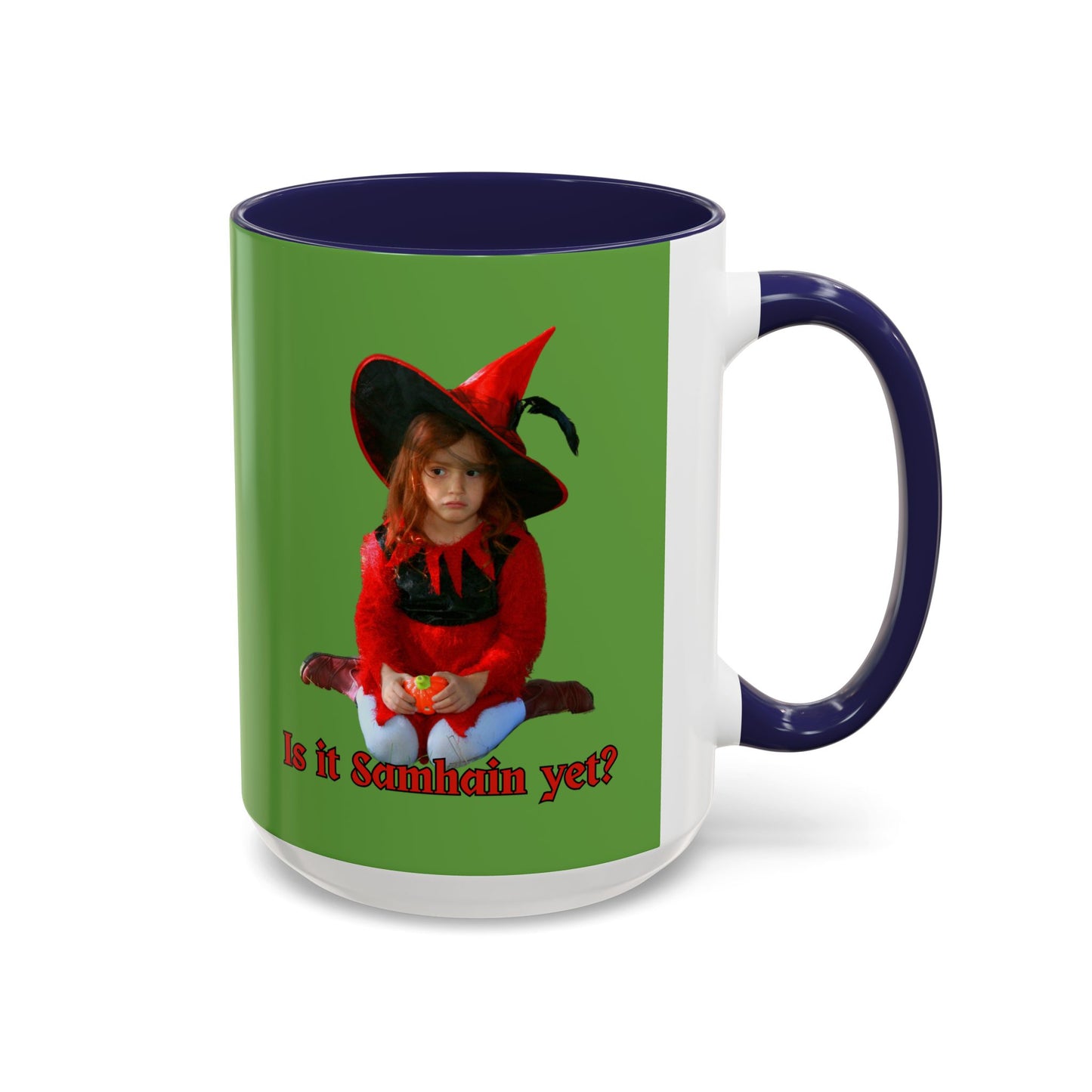 Is it Samhain yet? Green Accent Mug by CreepyCrafts.boo