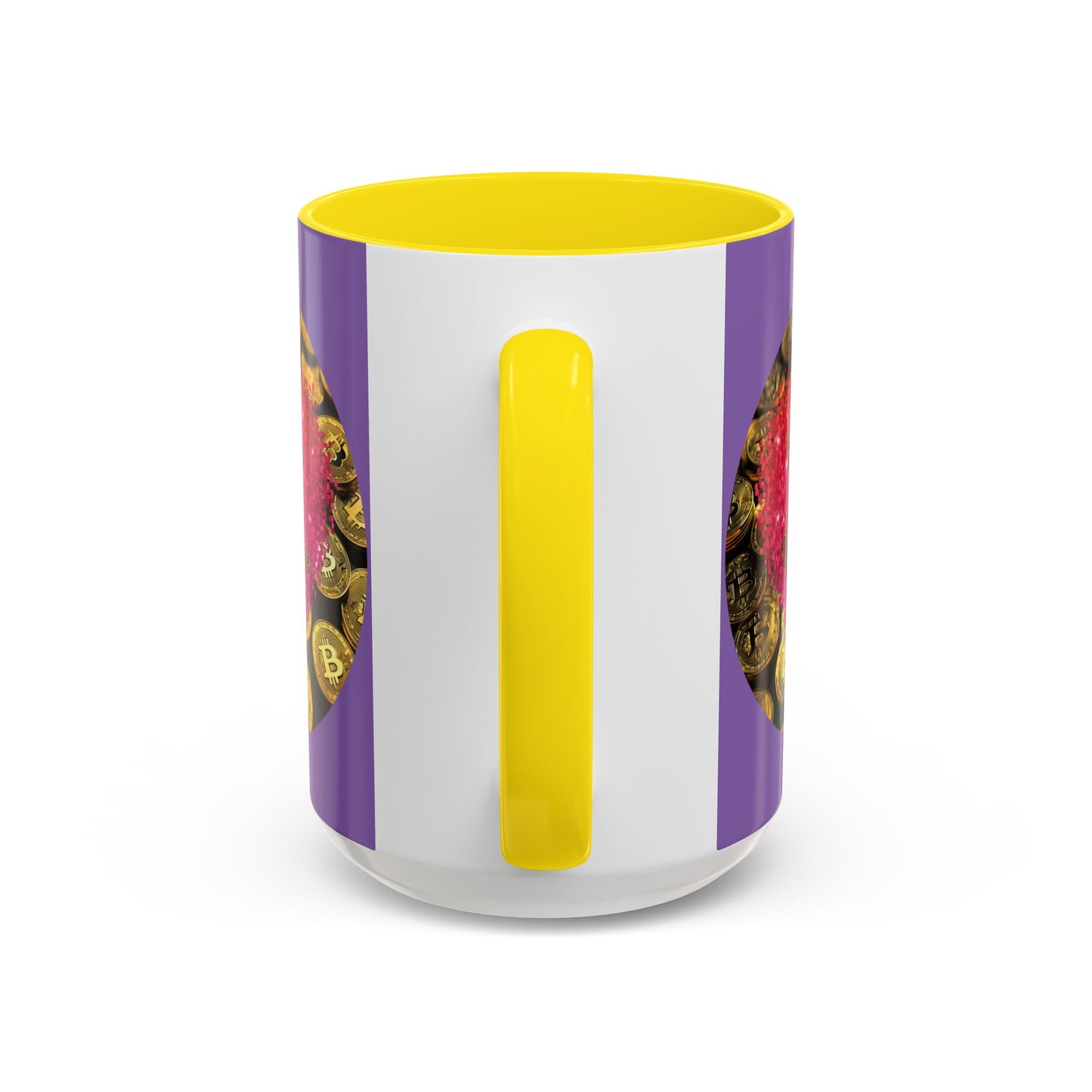 Bitcoin is My Valentine Light Purple Accent Mug by cypherpunkgear.com
