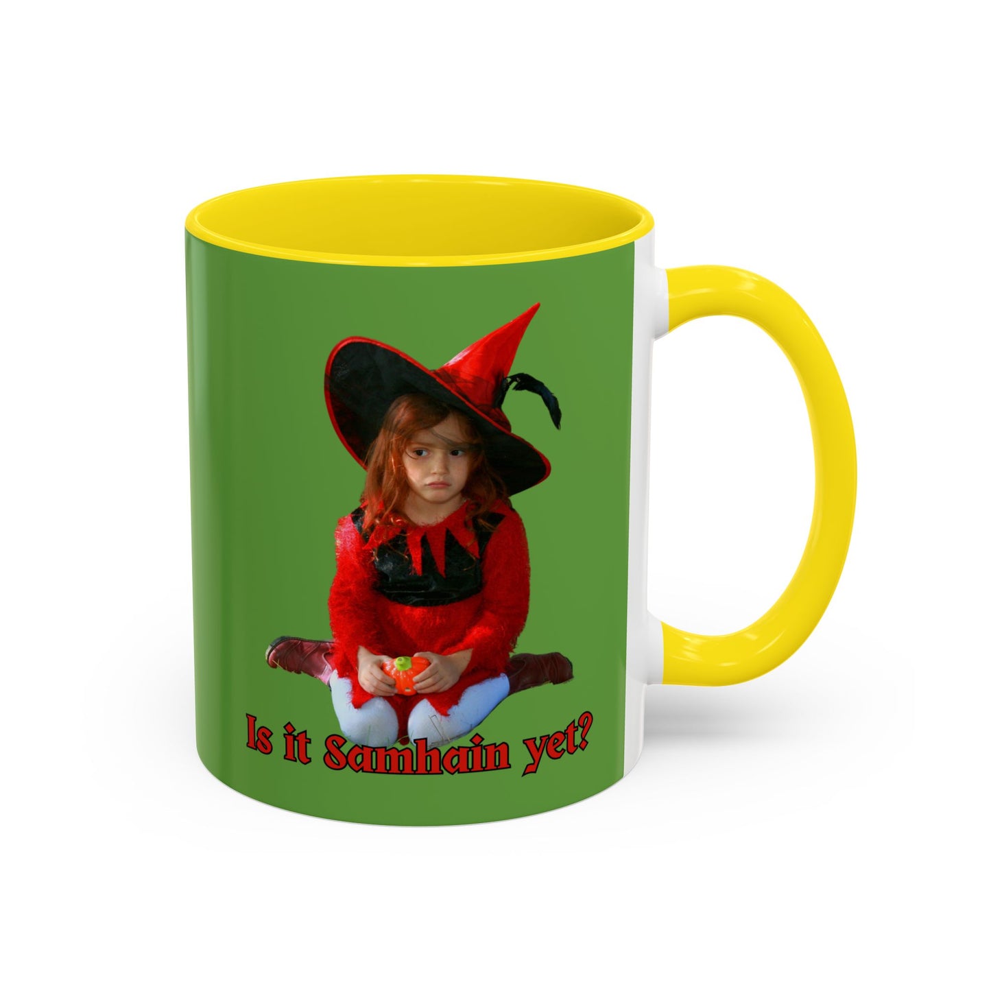 Is it Samhain yet? Green Accent Mug by CreepyCrafts.boo