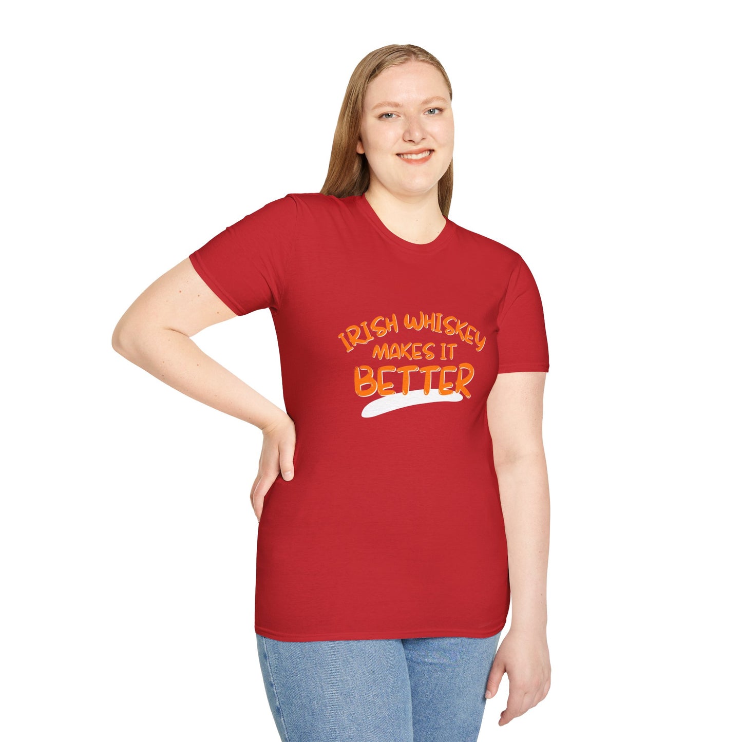 Irish Whiskey makes it better OGfont LTcolors Unisex T-Shirt by cypherpunkgear.com